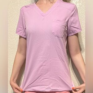 XS Light Purple Scrub Top Med Couture